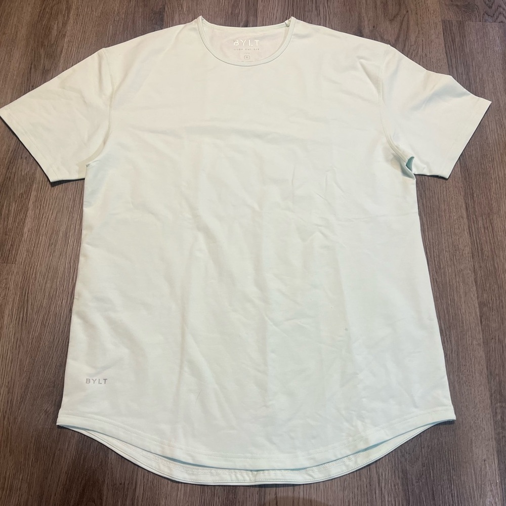 BYLT Mens Premium Basics Drop Cut Lux T Shirt Men's XL Mint Green Short Sleeve